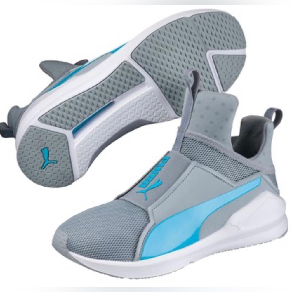 PUMA | Quarry & Blue Atoll Fierce Core Training Shoe Size 7